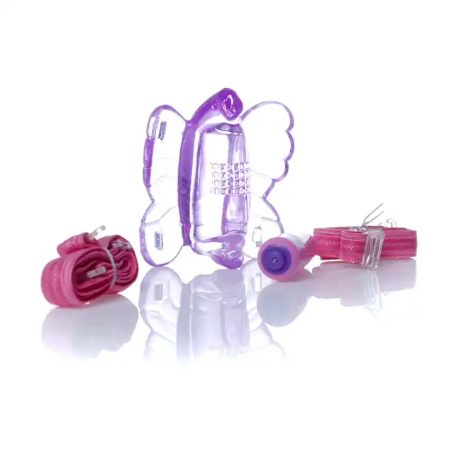 Ljubičasti stimulator u obliku leptira od TPR-a — 7,5 cm — 67 00056